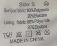 2901 care and composition label
