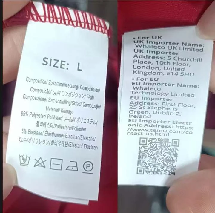 8037 care and composition label